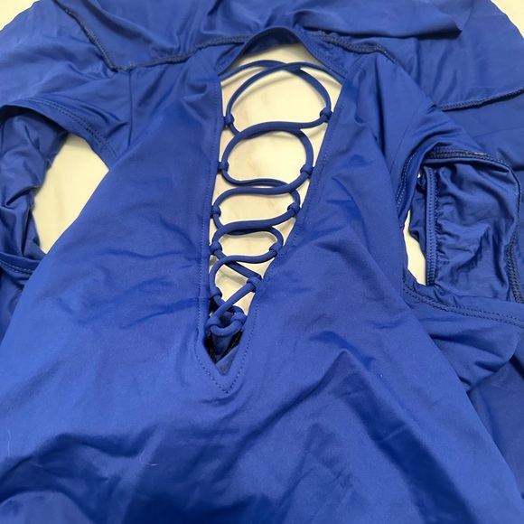 ROYAL BLUE ONE PIECE SWIMSUIT- SIZE 8 - Picture 6 of 8